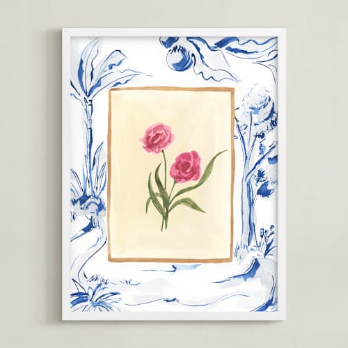 This is a vanilla art with standard by Teju Reval called toile blooms 1