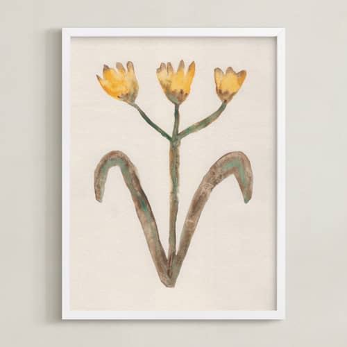 This is a dandelion yellow art with standard by Alisa Galitsyna called the morning garden 1