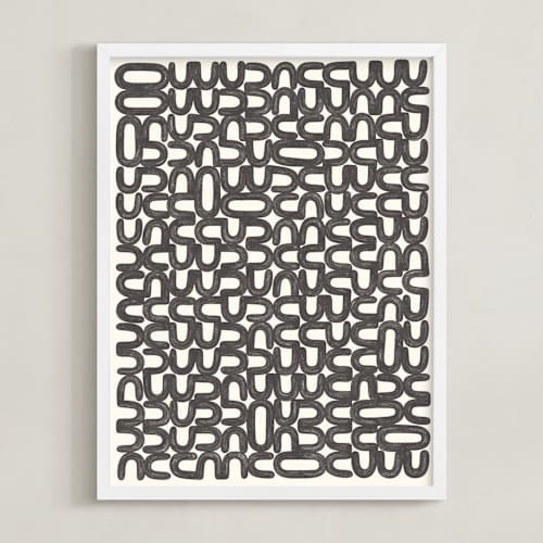 This is a graphite stick art with standard by Emily Kariniemi called language