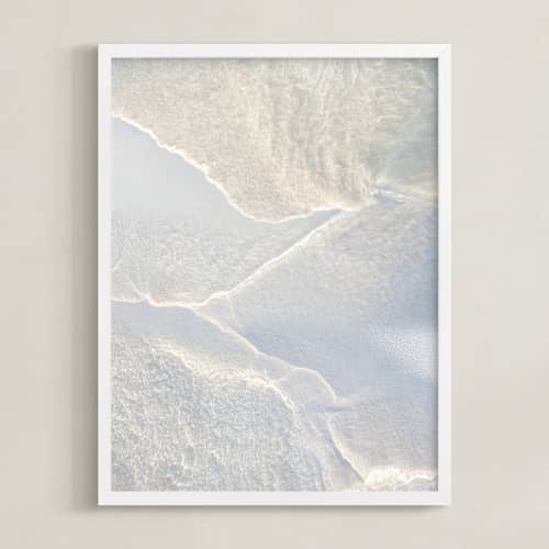 This is a icy blue art with standard by Lisa Sundin called tranquil collective