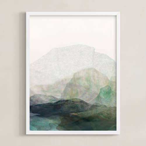 This is a emerald art with standard by Karen Kardatzke called finding balance no. 1