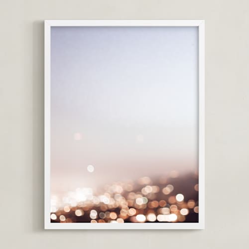 This is a city sky art with standard by Caroline Mint called warm evening i