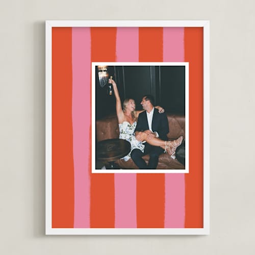 This is a blood orange photo art with standard by Cindy Reynolds called framed photo: striped mat