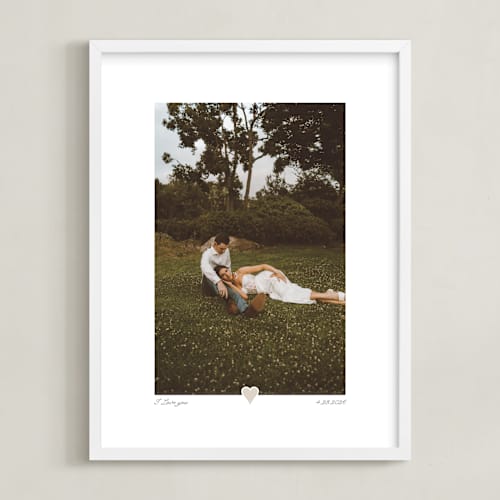This is a taupe photo art with standard by Laura Hamm called with a heart: portrait framed photo