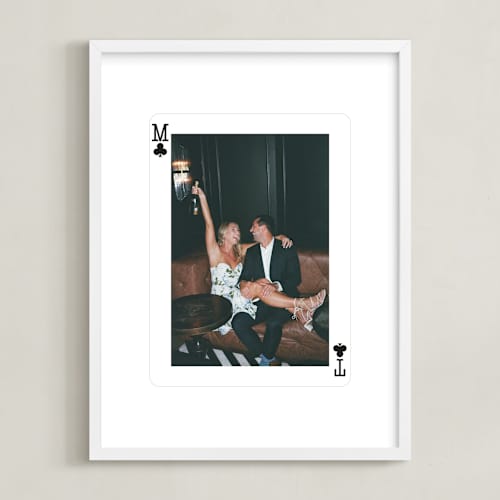 This is a white photo art with standard by Minted called framed photo: ace of clubs
