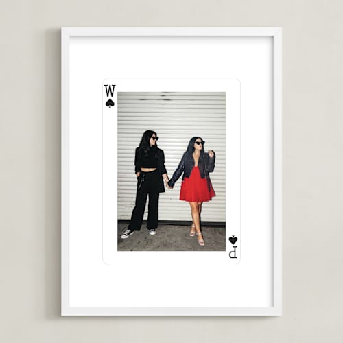 This is a white photo art with standard by Minted called framed photo: ace of spades