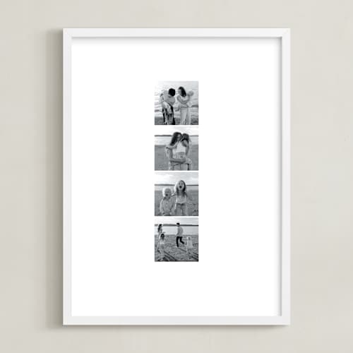 This is a white photo art with standard by Minted called photo strip: framed photo