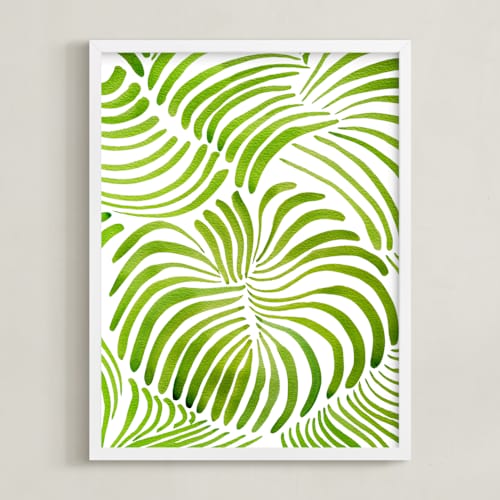 This is a rainforest green art with standard by Deborah Velasquez called minted forest