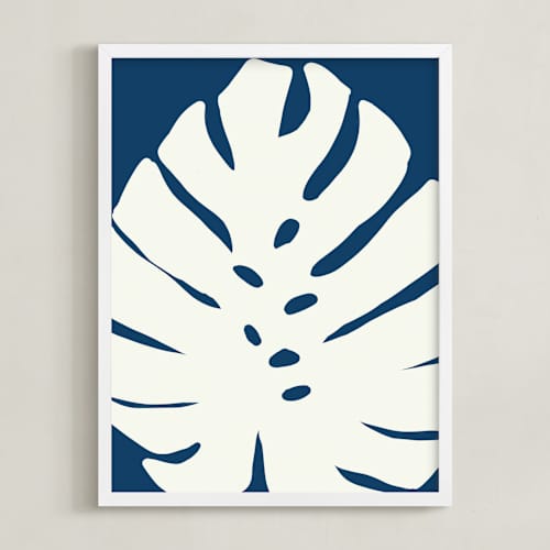 This is a indigo blue art with standard by Deborah Velasquez called botanical on indigo