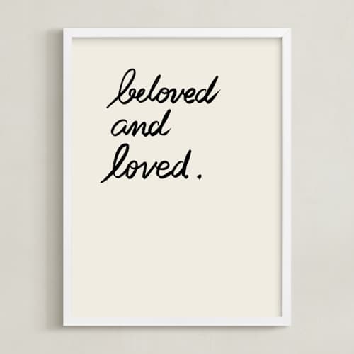 This is a ivory art with standard by Maja Cunningham called beloved