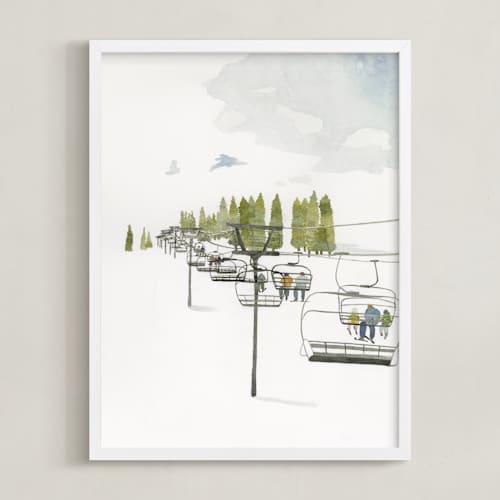 This is a pine art with standard by Monica Loos called ski lift