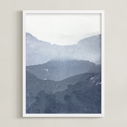 This is a indigo art with standard by Julia Contacessi called sacred beginning no. 1