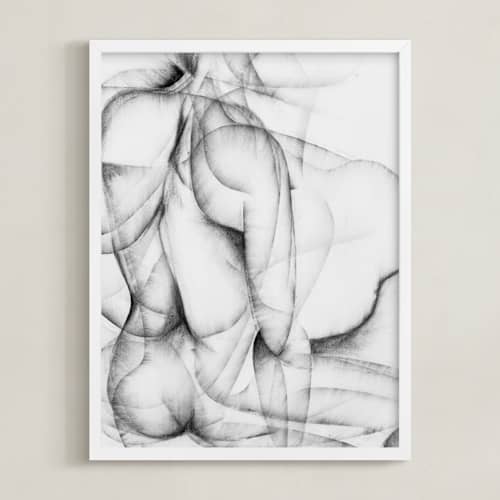 This is a charcoal art with standard by Karen Kaul called more alike than not
