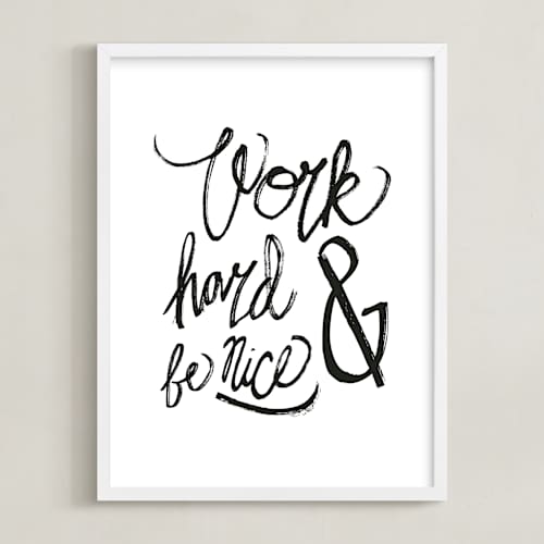 This is a white art with standard by Heather Francisco called nice work