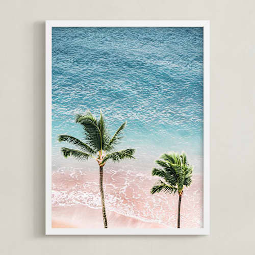 This is a sea art with standard by Kamala Nahas called island palms 1