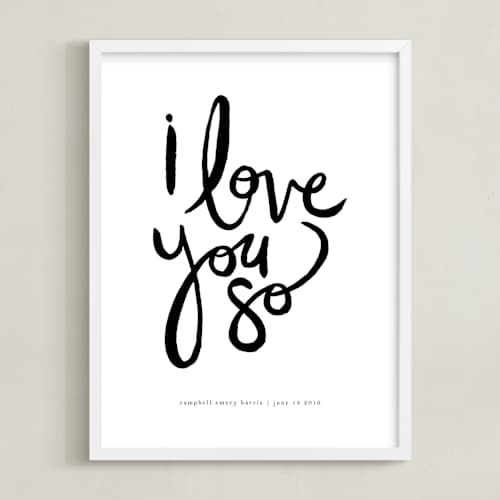 This is a cloud personalized art for kids with standard by Kelly Ventura called i love you so