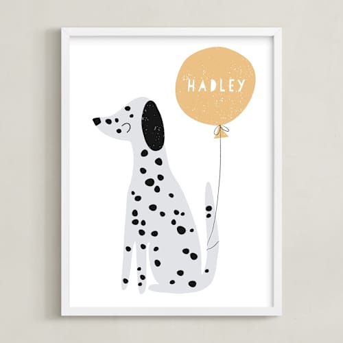 This is a tangerine personalized art for kids with standard by Angela Thompson called dalmatian