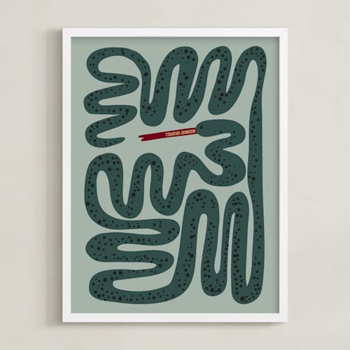 This is a cactus personalized art for kids with standard by Jenna Holcomb called squiggly snake