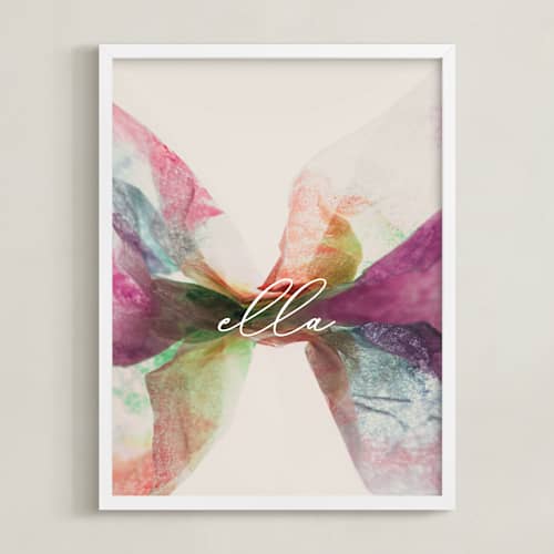 This is a tangerine personalized art for kids with standard by Karen Kardatzke called spread your wings