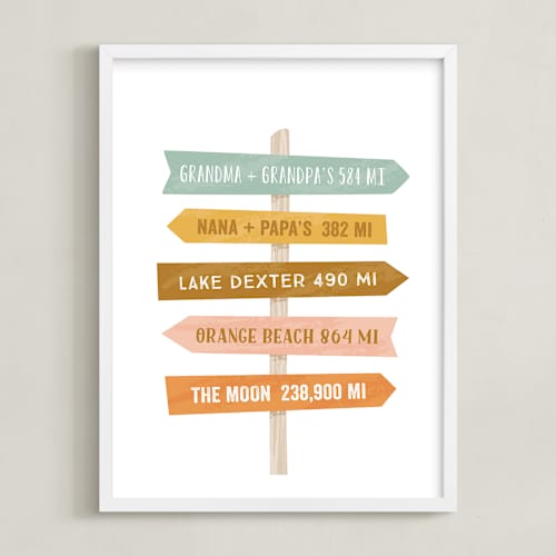 This is a sunset personalized art for kids with standard by Laura Hankins called near or far