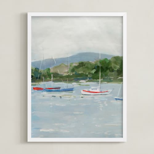 This is a sea blue kids wall art with standard by Arohika Verma called coastal calm