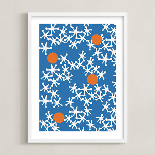 This is a blue kids wall art with standard by Ampersand Design Studio called fun & games iii
