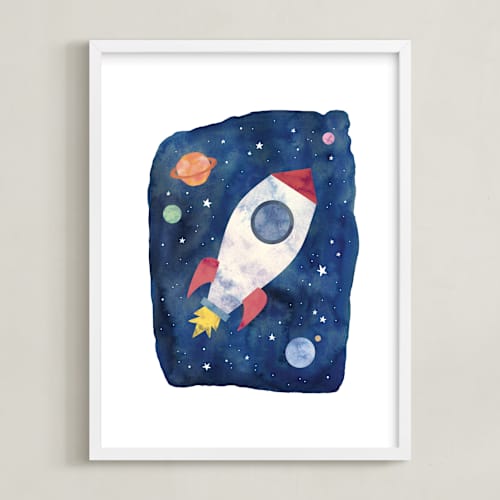 This is a navy kids wall art with standard by Creo Study called galactic inspiration i