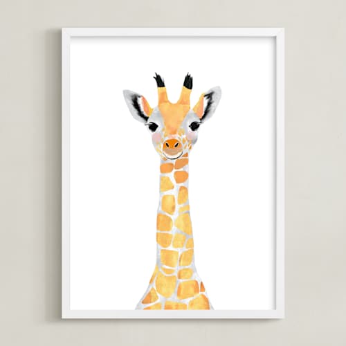 This is a merigold kids wall art with standard by Cass Loh called baby animal.giraffe