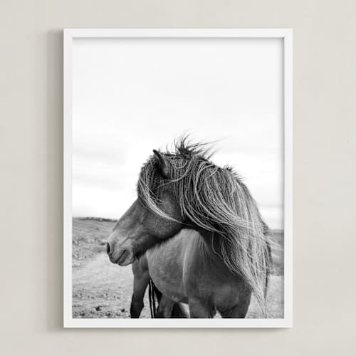 This is a icland wind kids wall art with standard by Ilze Lucero called a horse and the wind