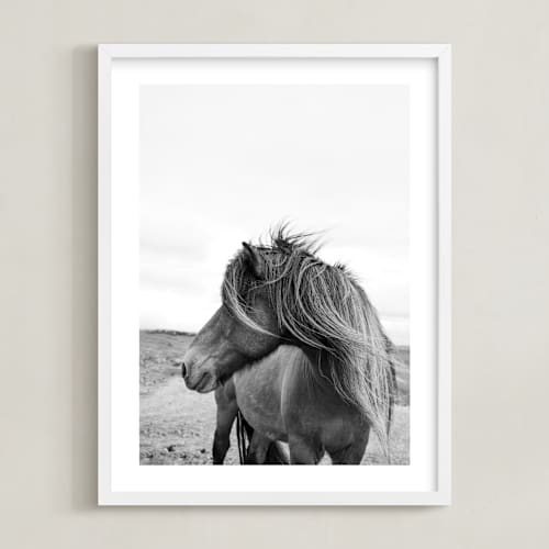 This is a icland wind kids wall art with standard by Ilze Lucero called a horse and the wind