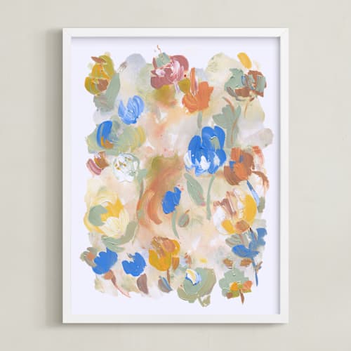 This is a cornflower blue kids wall art with standard by Suzanna Toole called cornflower