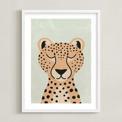 This is a dry grass kids wall art with standard by 2birdstone called cheetah