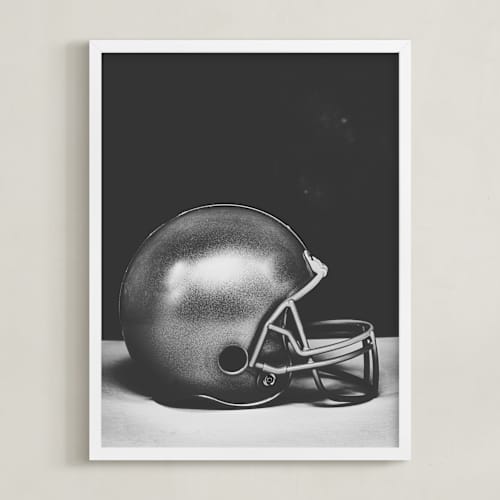 This is a steel grey kids wall art with standard by Alicia Abla called armour