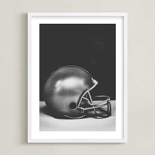 This is a steel grey kids wall art with standard by Alicia Abla called armour