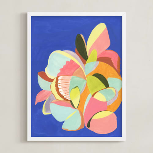 This is a cobalt blue kids wall art with standard by Eunmee Studio called butterfly dream