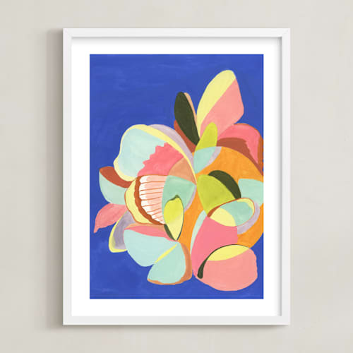 This is a cobalt blue kids wall art with standard by Eunmee Studio called butterfly dream