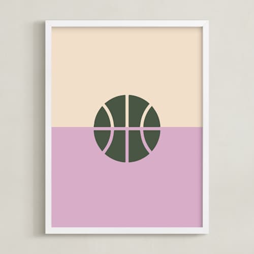 This is a olive kids wall art with standard by pacifica project called 3 season sport | basketball