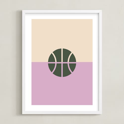 This is a olive kids wall art with standard by pacifica project called 3 season sport | basketball