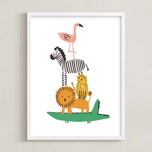 This is a jungle kids wall art with standard by Hudson meet Rose called safari stack