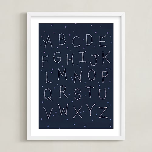 This is a night kids wall art with standard by McKenna Sato called it's written in the stars