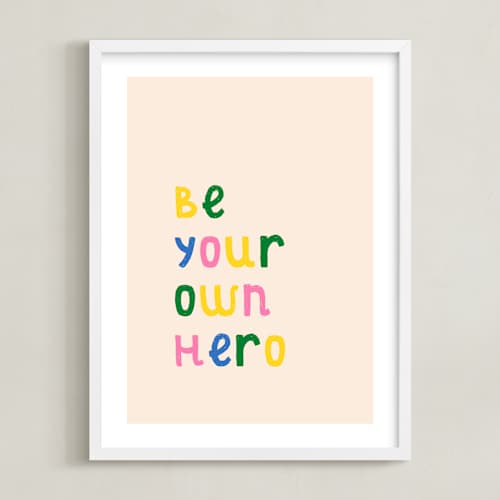 This is a lemon kids wall art with standard by Iveta Angelova called be your own hero
