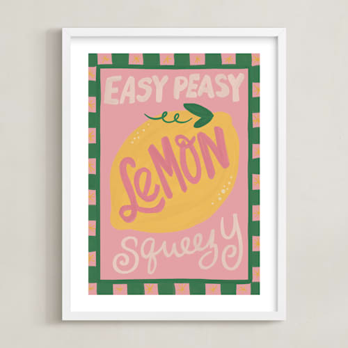 This is a pink lemonade kids wall art with standard by Jenna Holcomb called piccole gioie 3