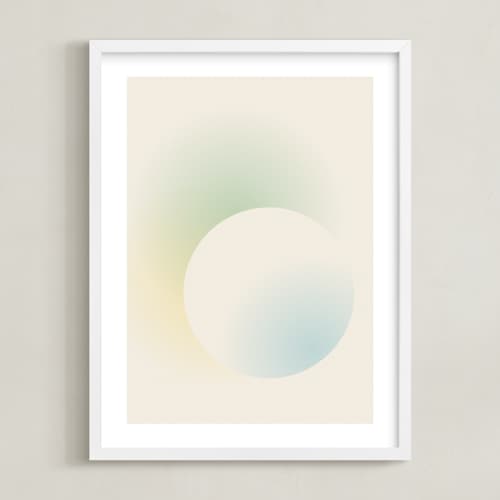 This is a light blue kids wall art with standard by Sarah Lund called light of the moon