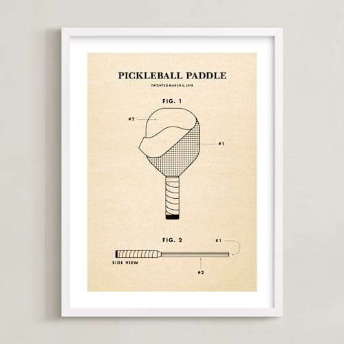 This is a backhand black kids wall art with standard by Jayne Alfieri called pickleball posters 2
