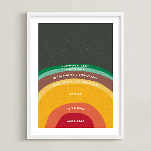 This is a magma kids wall art with standard by Erica Krystek called the earth