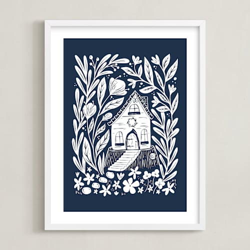 This is a midnight kids wall art with standard by Kristen Knechtel called fairy house