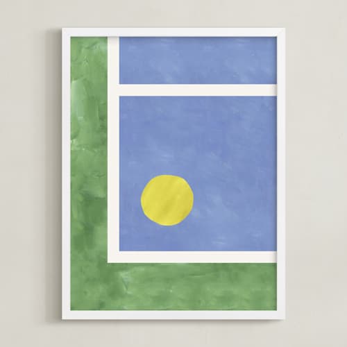 This is a blue deuce kids wall art with standard by Alicia Abla called your serve 1
