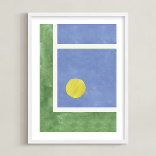 This is a blue deuce kids wall art with standard by Alicia Abla called your serve 1