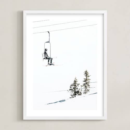 This is a freestyle blue kids wall art with standard by Alicia Abla called skier