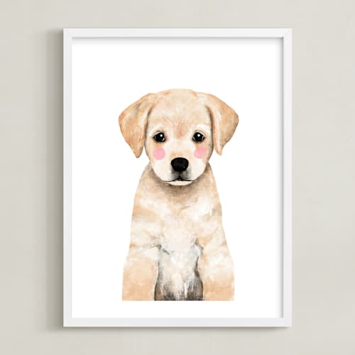 This is a yellow art with standard by Cass Loh called baby labrador
